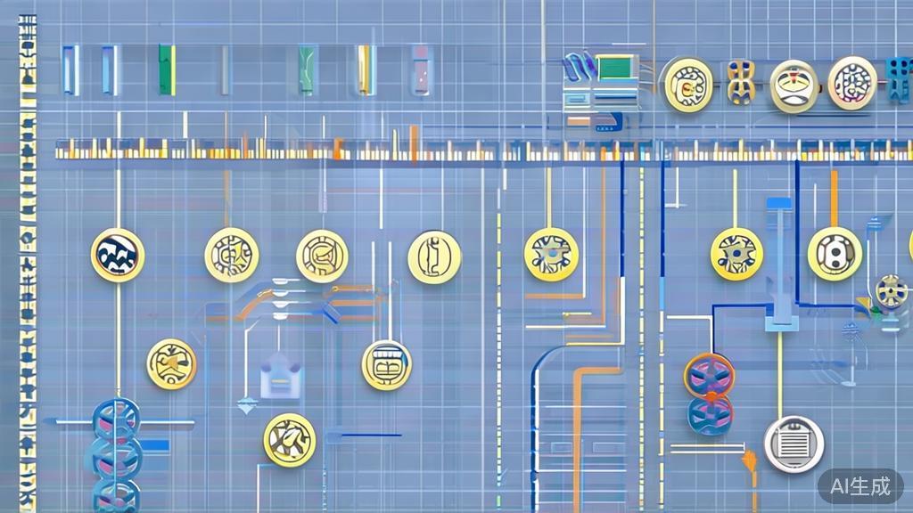 Flat vector illustration of a short film production process, dashboard style, soft blue gradient