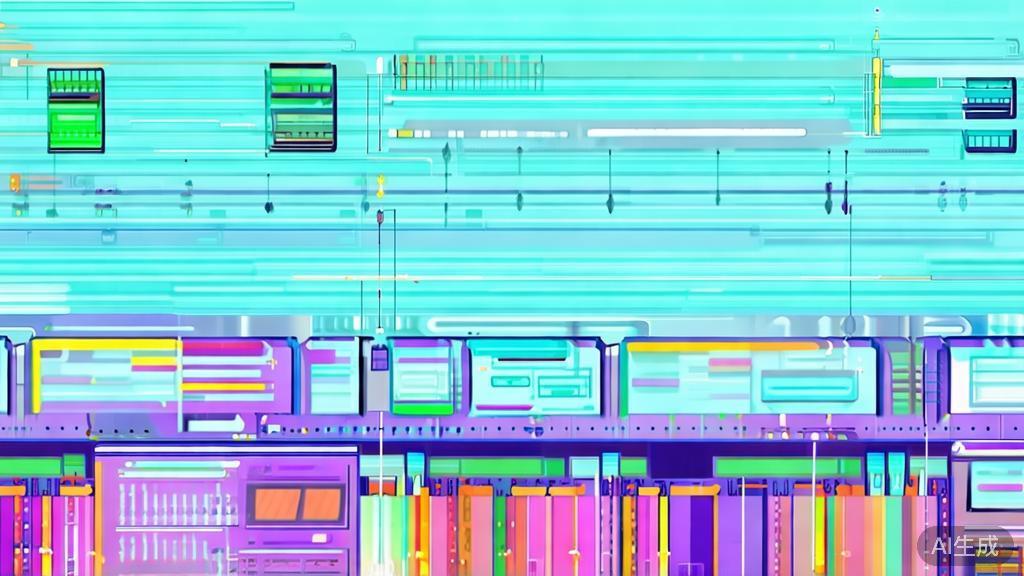 Flat vector illustration of animation production and editing process, showing sketches, color application, and editing software interfaces, soft blue gradient
