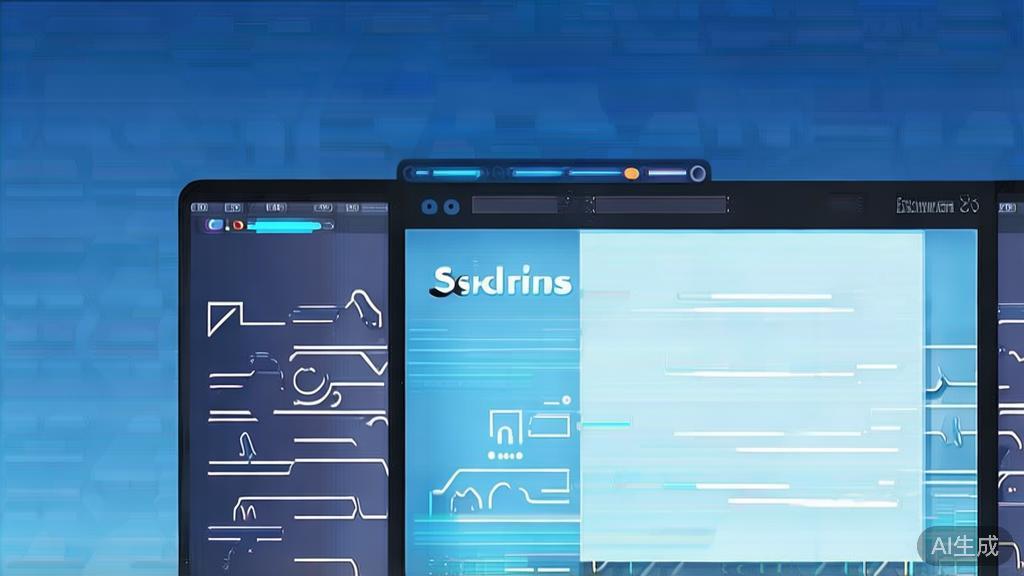 Flat vector illustration of scriptwriting process with AI, dashboard style, soft blue gradient