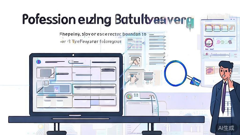 High-quality business illustration regarding software evaluation, minimal flat design