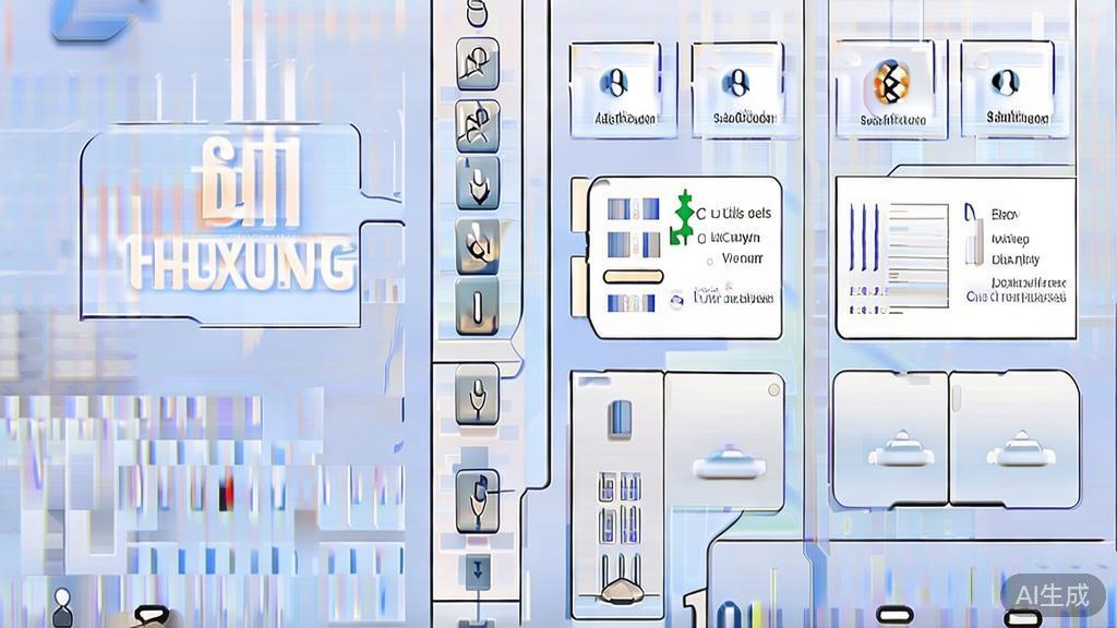 High-quality business illustration regarding Didi Chuxing's innovative model, minimal flat design