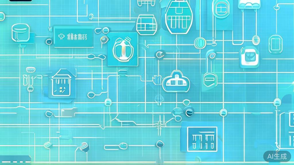 Flat vector illustration of Alibaba's ecosystem strategy, dashboard style, soft blue gradient