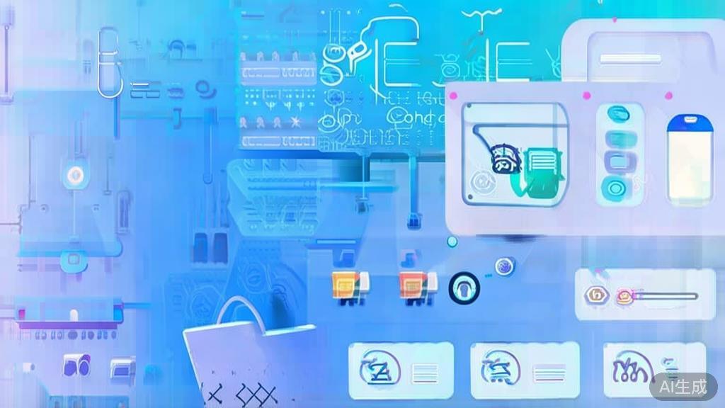 Flat vector illustration of social e-commerce, dashboard style, soft blue gradient