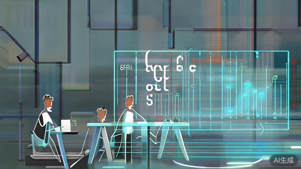 High-quality business illustration regarding cost optimization through AI, minimal flat design