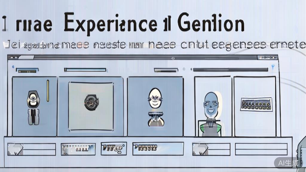 "High-quality business illustration regarding user experience in AI image generation, minimal flat design"