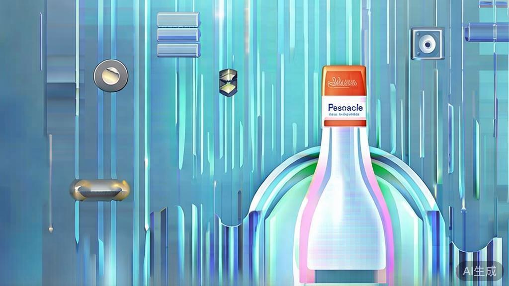 Flat vector illustration of a beverage advertisement, dashboard style, soft blue gradient