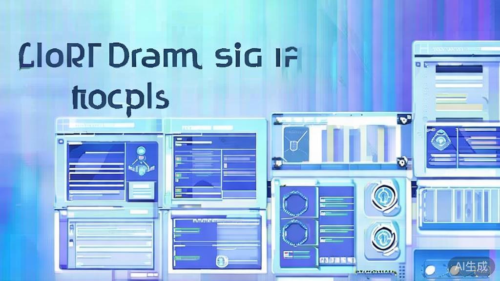 Flat vector illustration of AI tools in short drama production, dashboard style, soft blue gradient