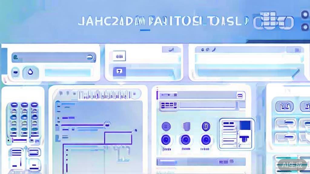 Flat vector illustration of evaluating AI tool features, dashboard style, soft blue gradient