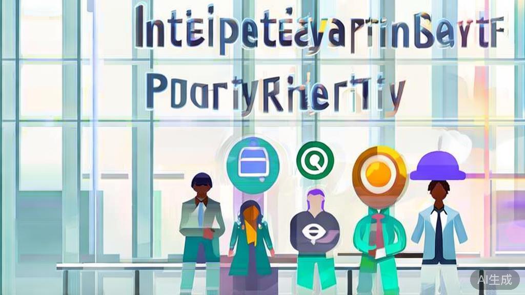 "High-quality business illustration regarding intellectual property protection, minimal flat design"