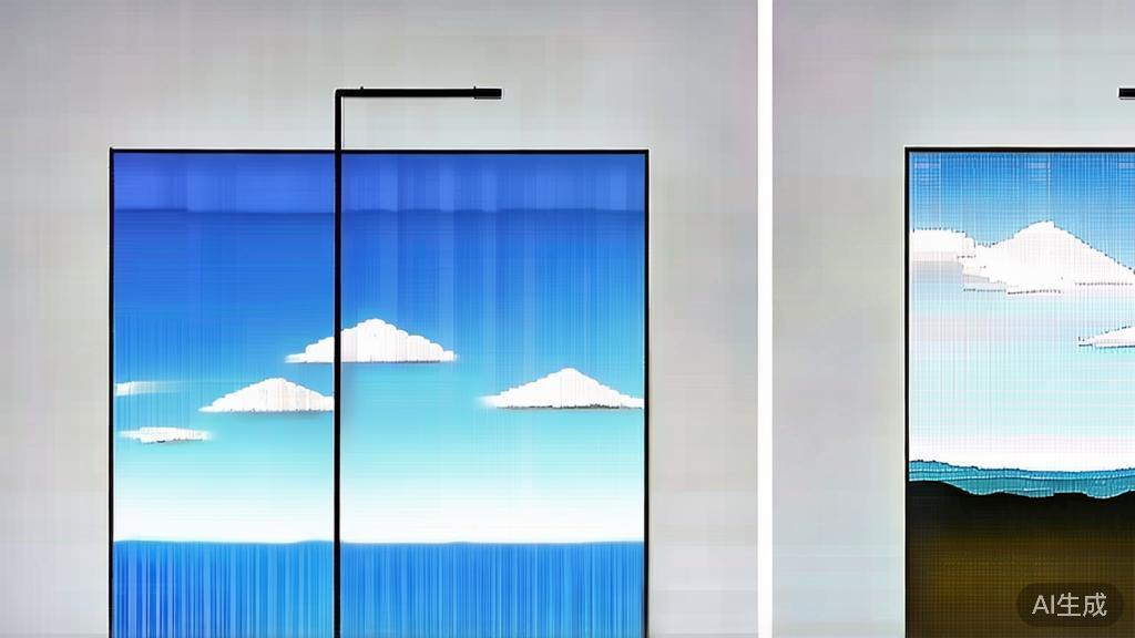 High-quality illustration comparing AI painting and traditional painting, minimal flat design