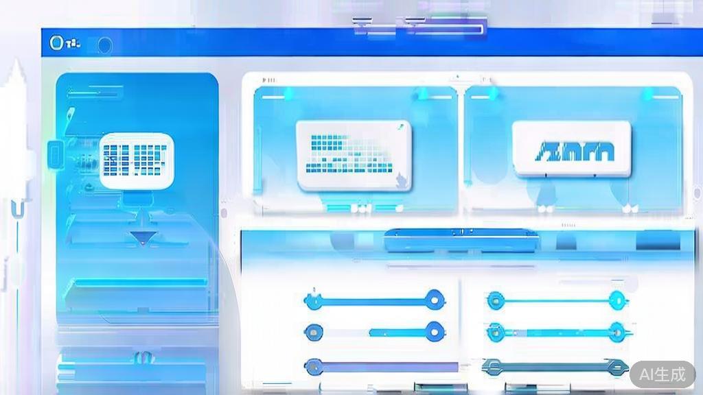 Flat vector illustration of decision-making factors for choosing between AI painting and traditional painting, dashboard style, soft blue gradient