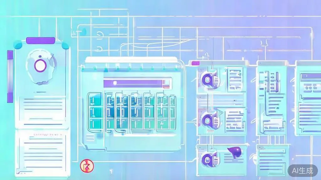 "Flat vector illustration of content planning process, dashboard style, soft blue gradient"