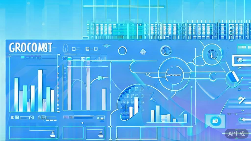 "Flat vector illustration of marketing strategies for income growth, dashboard style, soft blue gradient"