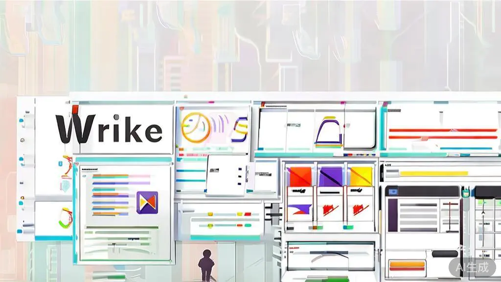 High-quality business illustration regarding Wrike, minimal flat design
