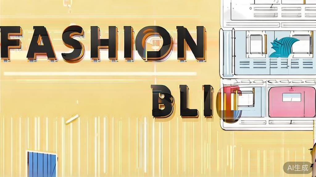 High-quality business illustration regarding fashion blogging, minimal flat design