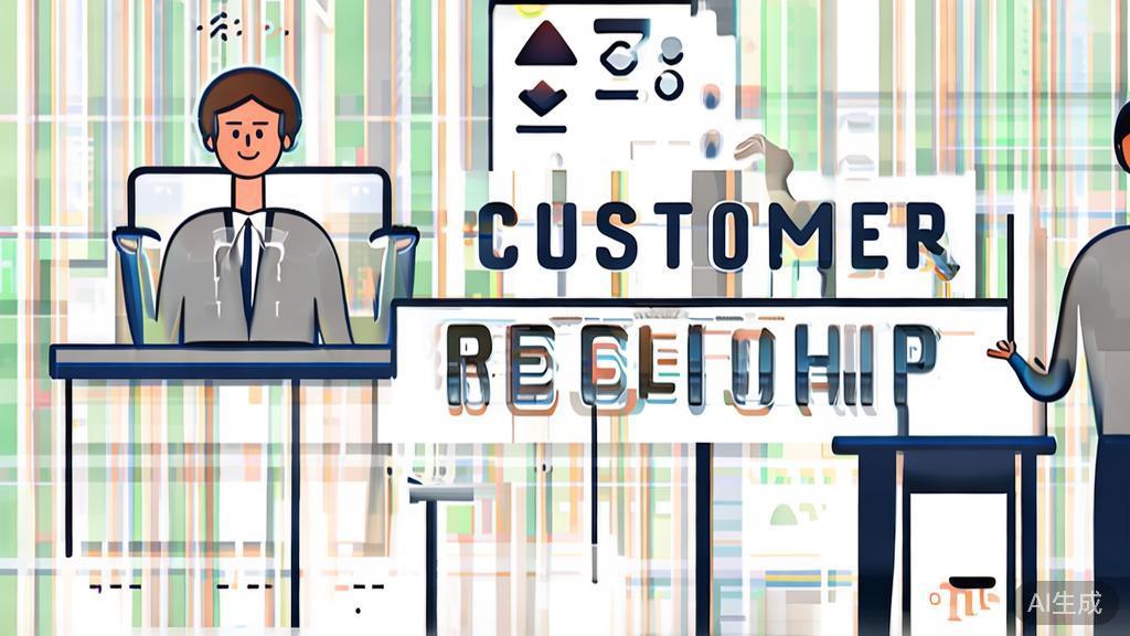 High-quality business illustration regarding customer relationship management, minimal flat design