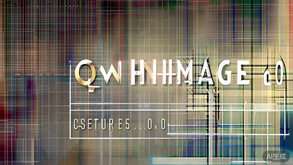 High-quality business illustration regarding Qwen-Image-2.0 features, minimal flat design