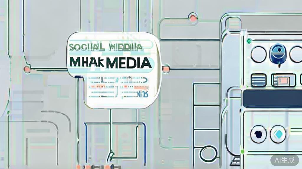 High-quality business illustration regarding social media marketing, minimal flat design