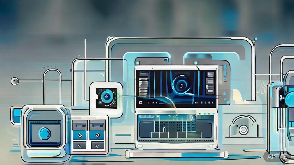 High-quality business illustration regarding the future of video technology trends, minimal flat design