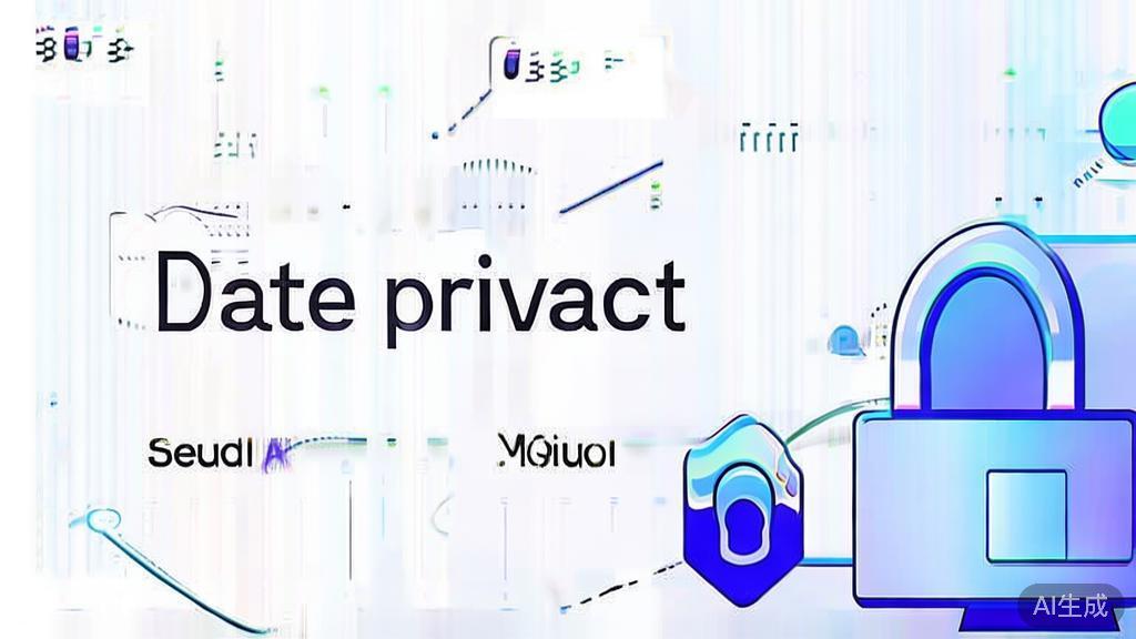 High-quality business illustration regarding data privacy and user trust, minimal flat design