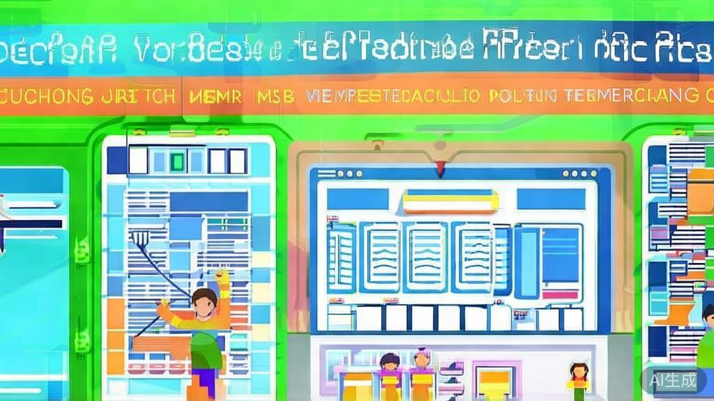 Diagram showcasing an educational tutoring platform, incorporating interaction between students, flat vector style, vibrant colors