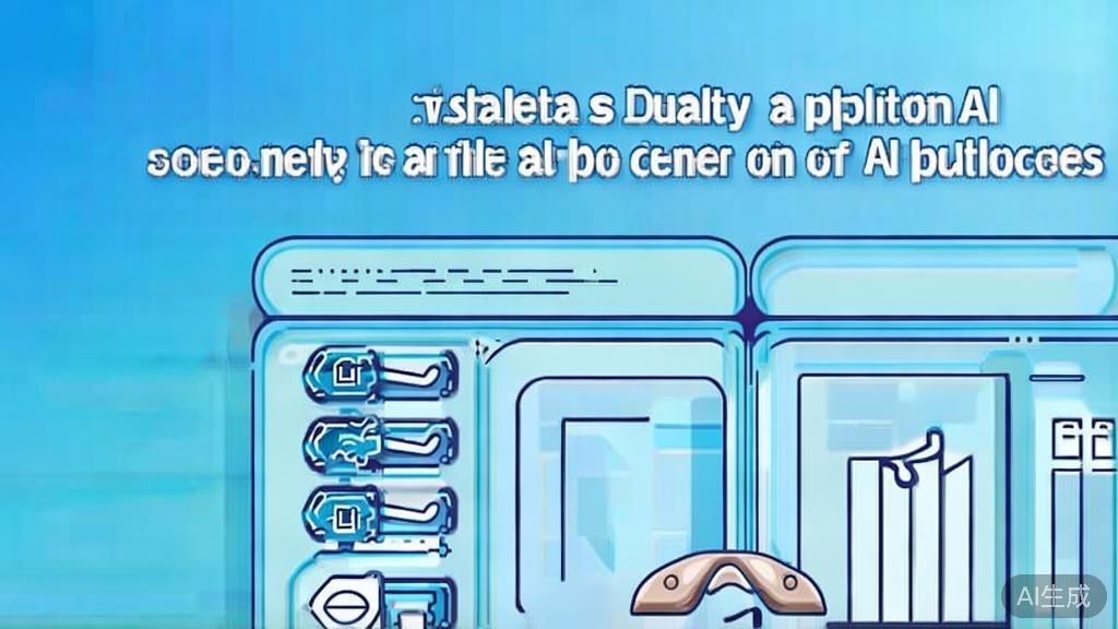 Flat vector illustration of data quality importance in AI applications, dashboard style, soft blue gradient