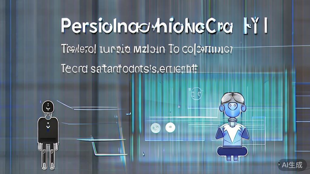 High-quality business illustration of personalized marketing using AI, minimal flat design