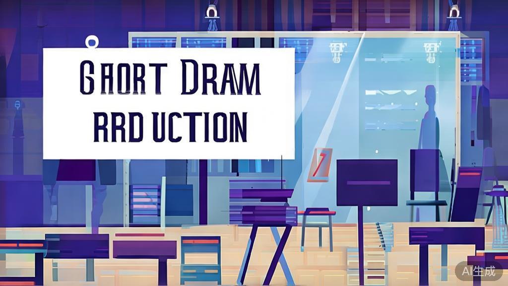 Flat vector illustration of short drama production experience, corporate style, high quality