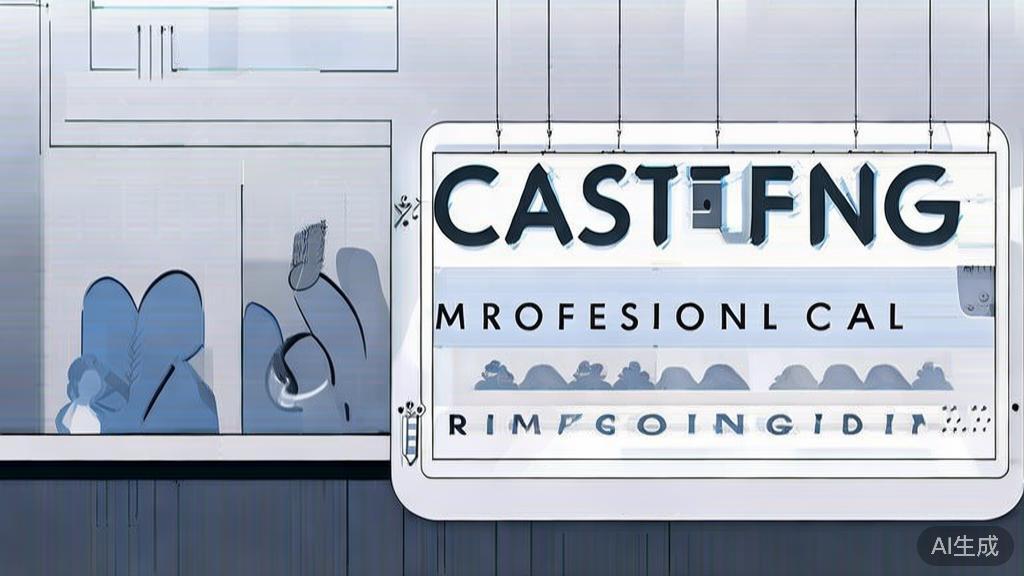 High-quality business illustration regarding casting for microfilms, minimal flat design