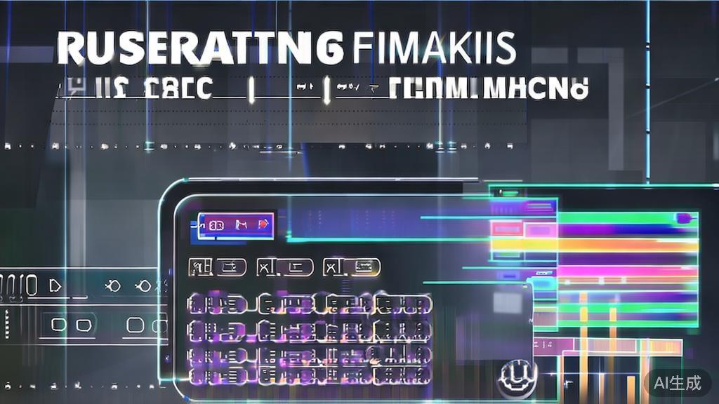 High-quality illustration of the future of filmmaking with AI integration, minimal flat design