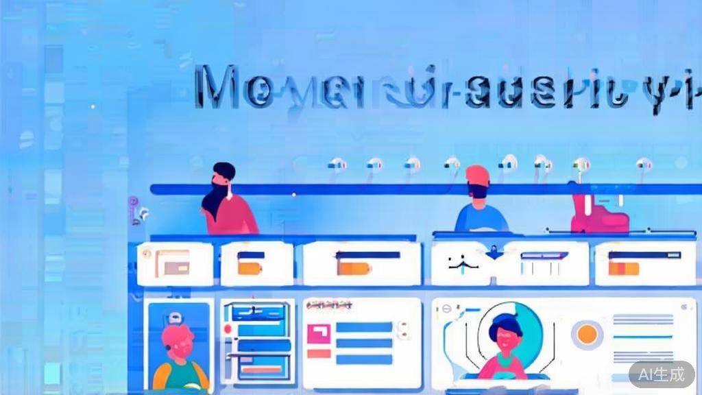 Flat vector illustration of community engagement in software usage, dashboard style, soft blue gradient