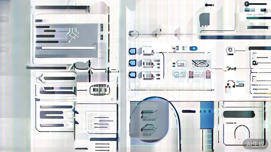 "High-quality business illustration regarding AI tools for animation efficiency, minimal flat design"
