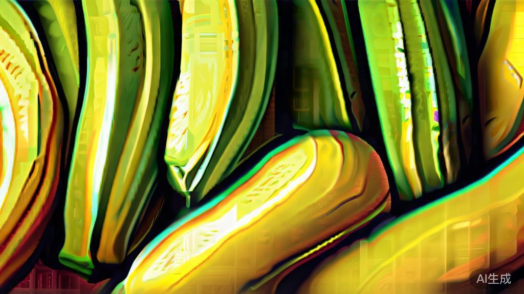 "High-quality illustration of bananas showing color and texture analysis"
