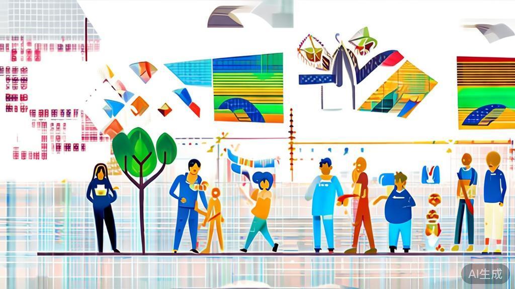High-quality business illustration regarding community engagement, minimal flat design