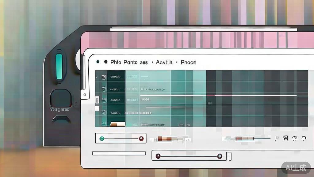 High-quality business illustration regarding analyzing photo settings, minimal flat design
