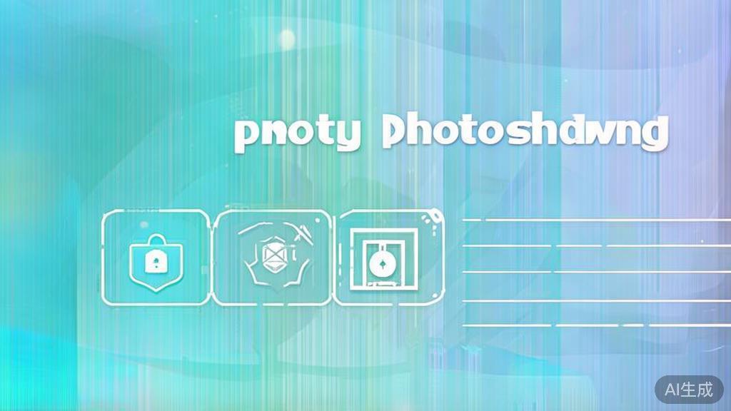 "Flat vector illustration of privacy in photo sharing, dashboard style, soft blue gradient"