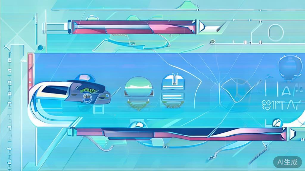Flat vector illustration of lmage2.0 being used in various scenarios, dashboard style, soft blue gradient