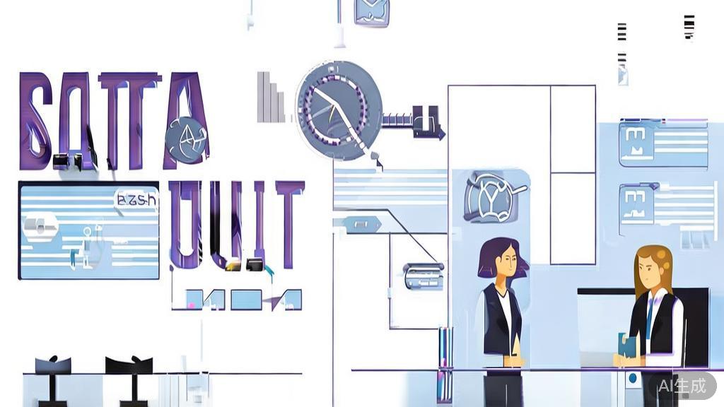 High-quality business illustration regarding data security audit, minimal flat design