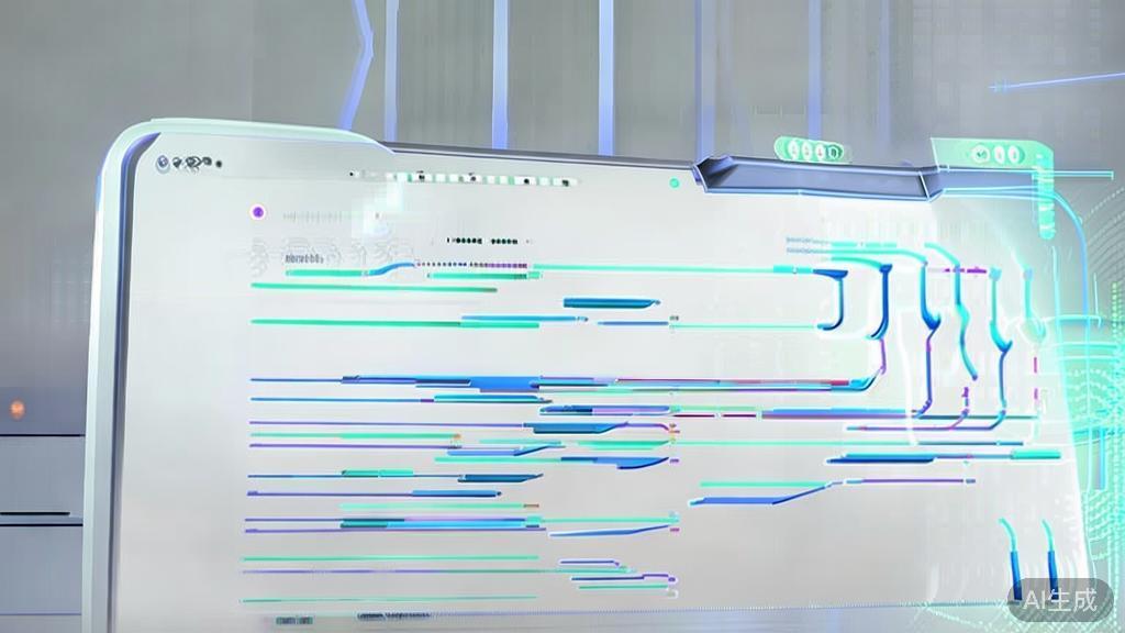 "Visual representation of artificial intelligence influencing API management, sleek minimal design"