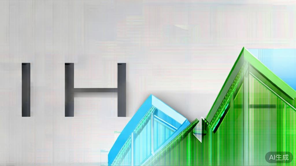 "Upward trending graph with simple geometric elements, green and blue color palette, clean business infographic style, minimal design, growth concept"