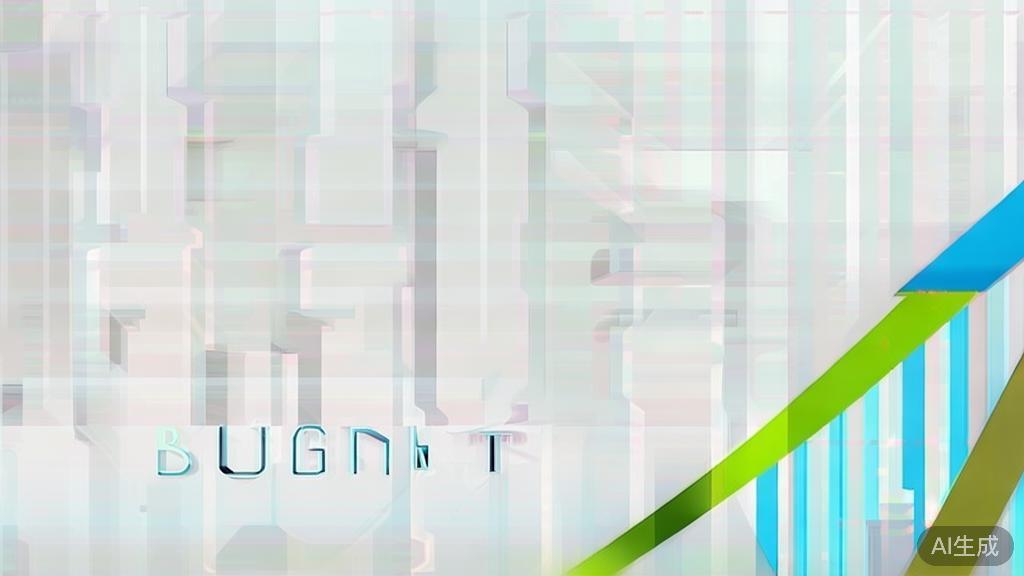 Upward trending graph with simple geometric elements, green and blue color palette, clean business infographic style, minimal design, growth concept