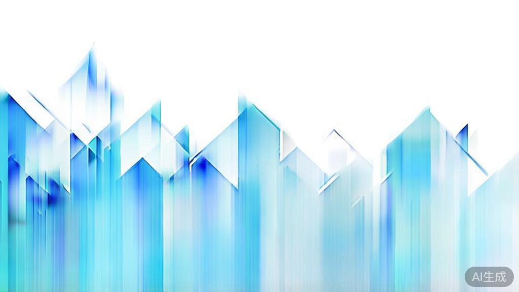 Abstract business concept with geometric shapes, professional blue gradient, clean minimal design, modern corporate illustration, high resolution, 4k