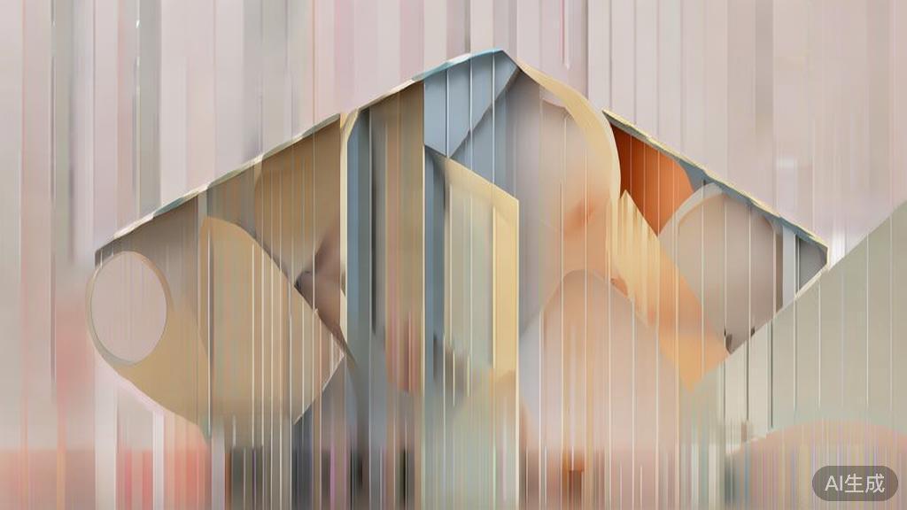 "Abstract geometric composition with overlapping shapes, soft pastel colors, modern minimal style, professional business concept illustration, 3d render isometric"