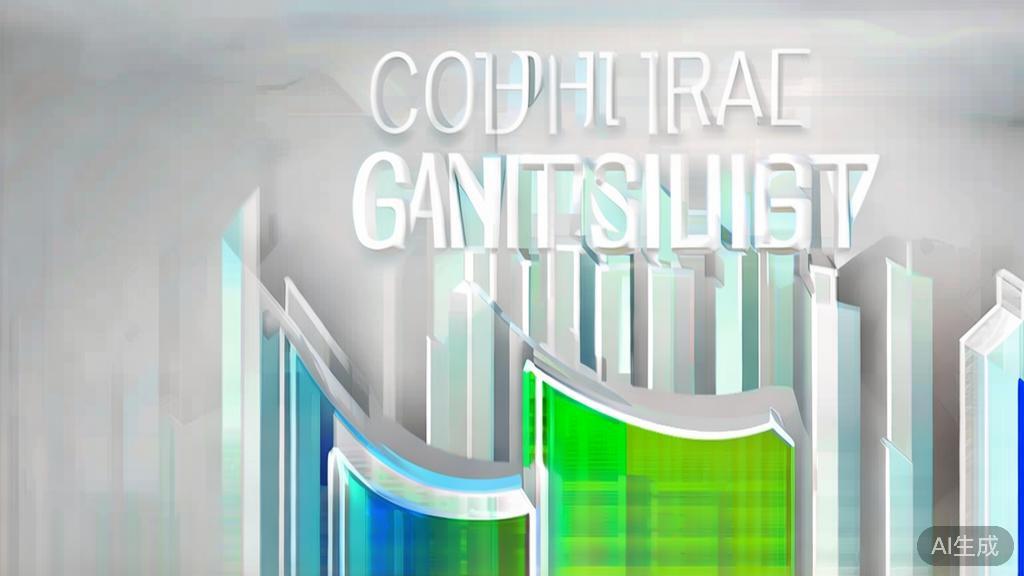 "Upward trending graph with simple geometric elements, green and blue color palette, clean business infographic style, minimal design, growth concept"