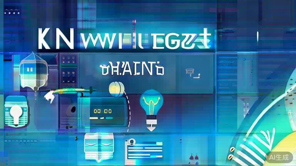 Flat vector illustration of knowledge sharing concept, dashboard style, soft blue gradient