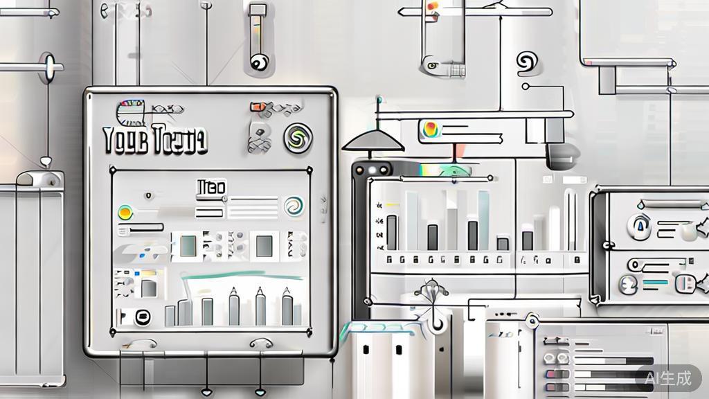 High-quality business illustration regarding data analysis in YouTube marketing, minimal flat design