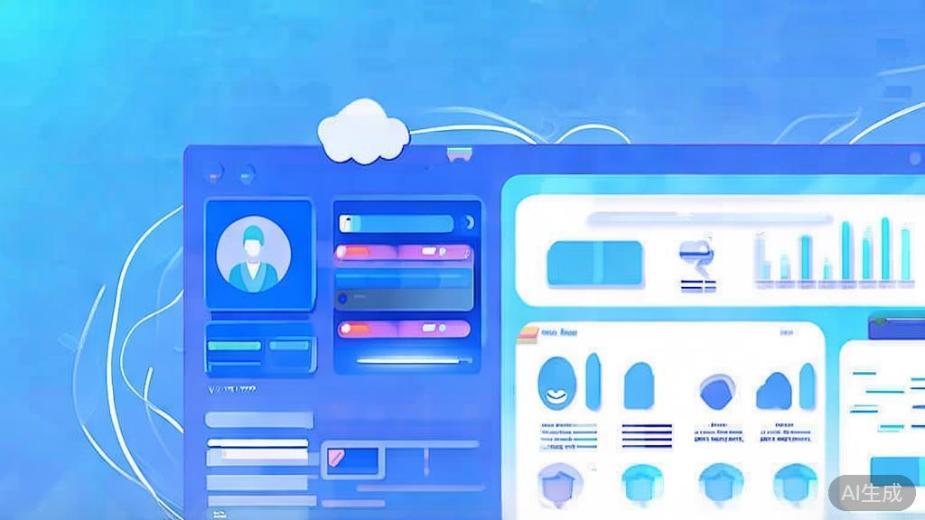 Flat vector illustration of engaging short video content creation, dashboard style, soft blue gradient