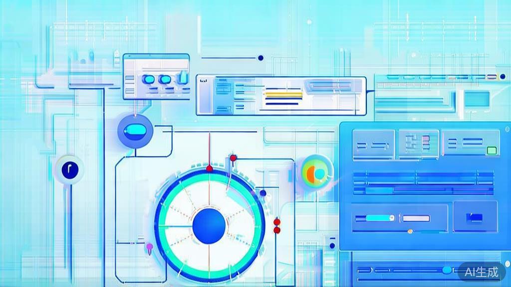 Flat vector illustration of content optimization, dashboard style, soft blue gradient