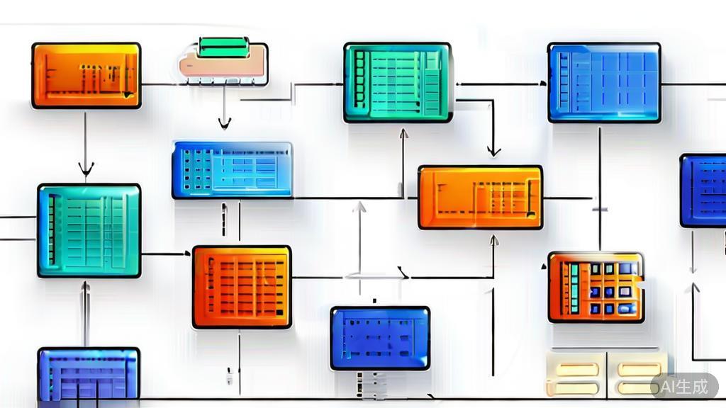 High-quality business illustration regarding video editing workflow, minimal flat design