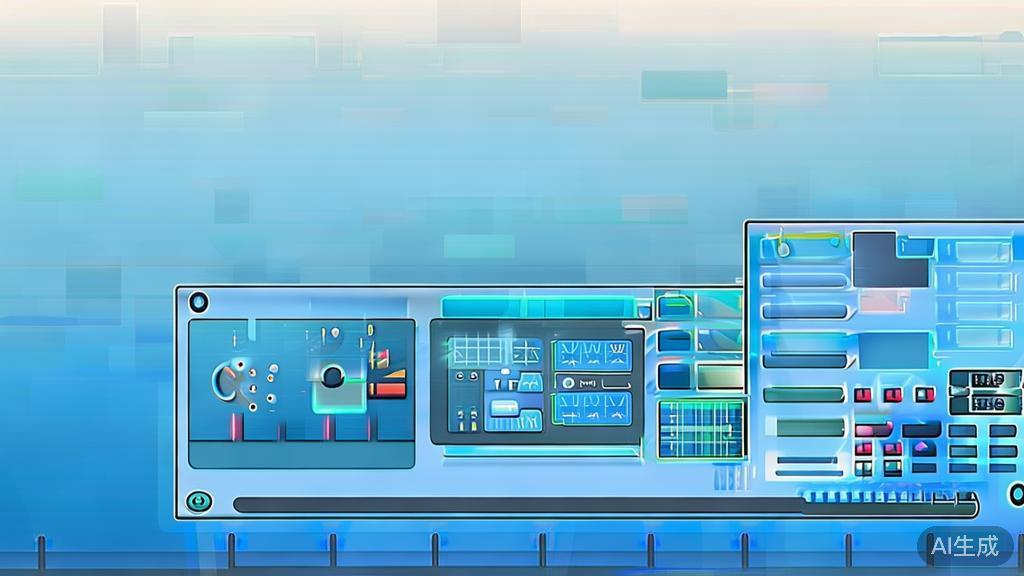 Flat vector illustration of video editing techniques, dashboard style, soft blue gradient